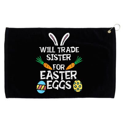 Will Trade Sister Easter Eggs Funny Family Grommeted Golf Towel