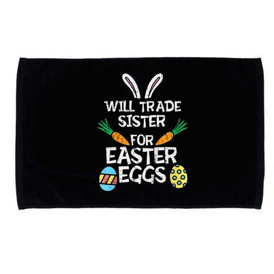 Will Trade Sister Easter Eggs Funny Family Microfiber Hand Towel