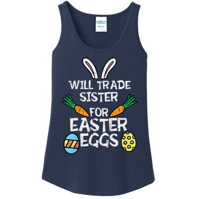 Will Trade Sister Easter Eggs Funny Family Ladies Essential Tank