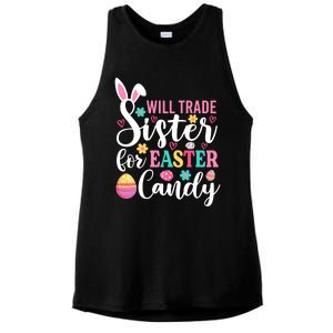 Will Trade Sister For Easter Candy Great Gift Easter Day Gift Ladies PosiCharge Tri-Blend Wicking Tank