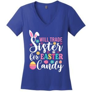 Will Trade Sister For Easter Candy Great Gift Easter Day Gift Women's V-Neck T-Shirt