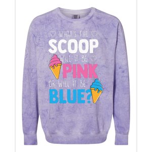 Whats The Scoop Funny Gender Reveal Party Team Blue Colorblast Crewneck Sweatshirt