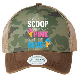 Whats The Scoop Funny Gender Reveal Party Team Blue Legacy Tie Dye Trucker Hat