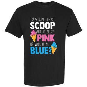 Whats The Scoop Funny Gender Reveal Party Team Blue Garment-Dyed Heavyweight T-Shirt