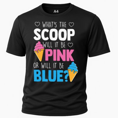 Whats The Scoop Funny Gender Reveal Party Team Blue Performance Shirt