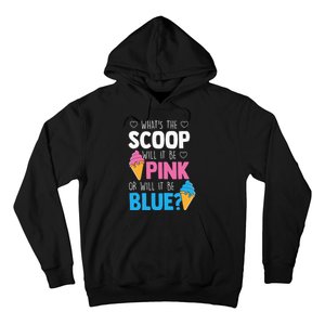 Whats The Scoop Funny Gender Reveal Party Team Blue Hoodie