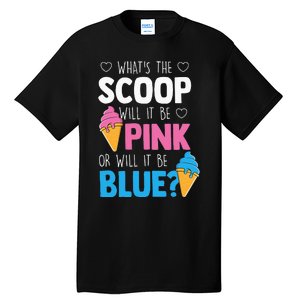 Whats The Scoop Funny Gender Reveal Party Team Blue Tall T-Shirt