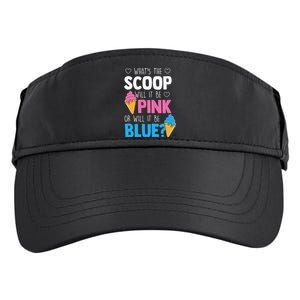 Whats The Scoop Funny Gender Reveal Party Team Blue Adult Drive Performance Visor