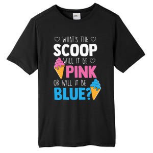 Whats The Scoop Funny Gender Reveal Party Team Blue Tall Fusion ChromaSoft Performance T-Shirt