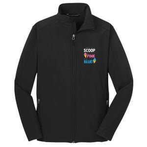 Whats The Scoop Funny Gender Reveal Party Team Blue Core Soft Shell Jacket