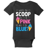 Whats The Scoop Funny Gender Reveal Party Team Blue Baby Bodysuit