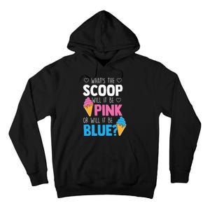 Whats The Scoop Funny Gender Reveal Party Team Blue Tall Hoodie