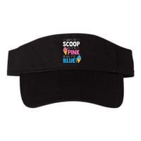 Whats The Scoop Funny Gender Reveal Party Team Blue Valucap Bio-Washed Visor