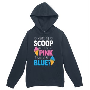 Whats The Scoop Funny Gender Reveal Party Team Blue Urban Pullover Hoodie