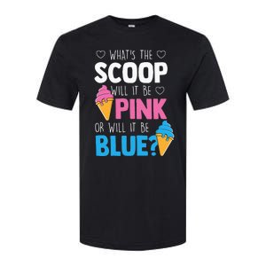 Whats The Scoop Funny Gender Reveal Party Team Blue Softstyle CVC T-Shirt