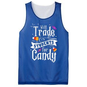 Will Trade Students For Candy Funny Teacher Halloween Mesh Reversible Basketball Jersey Tank