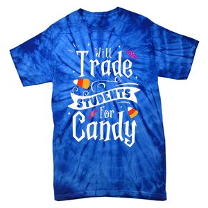 Will Trade Students For Candy Funny Teacher Halloween Tie-Dye T-Shirt