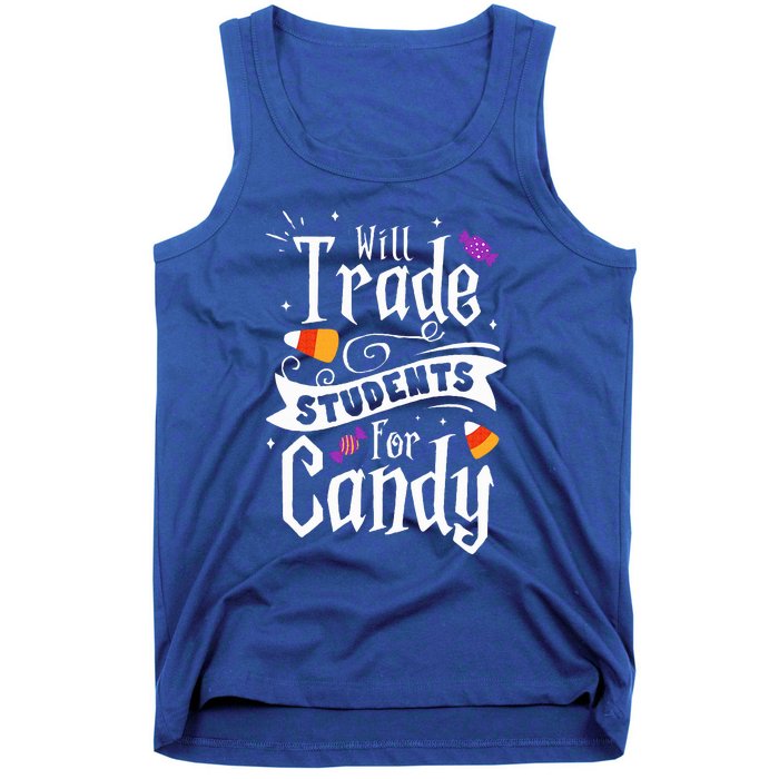 Will Trade Students For Candy Funny Teacher Halloween Tank Top