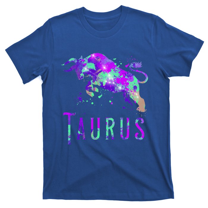 Watercolor Taurus Symbol Zodiac Sign Astrology Horoscope T-Shirt