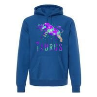 Watercolor Taurus Symbol Zodiac Sign Astrology Horoscope Premium Hoodie