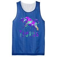 Watercolor Taurus Symbol Zodiac Sign Astrology Horoscope Mesh Reversible Basketball Jersey Tank