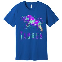 Watercolor Taurus Symbol Zodiac Sign Astrology Horoscope Premium T-Shirt