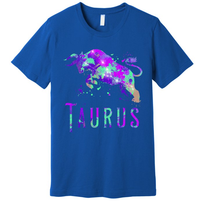 Watercolor Taurus Symbol Zodiac Sign Astrology Horoscope Premium T-Shirt