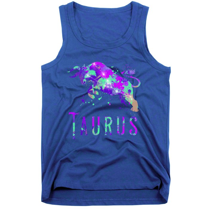 Watercolor Taurus Symbol Zodiac Sign Astrology Horoscope Tank Top