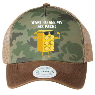 Want To See My Six Pack Bricks Lover Master Builder Legacy Tie Dye Trucker Hat