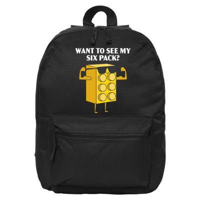 Want To See My Six Pack Bricks Lover Master Builder 16 in Basic Backpack