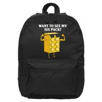 Want To See My Six Pack Bricks Lover Master Builder 16 in Basic Backpack