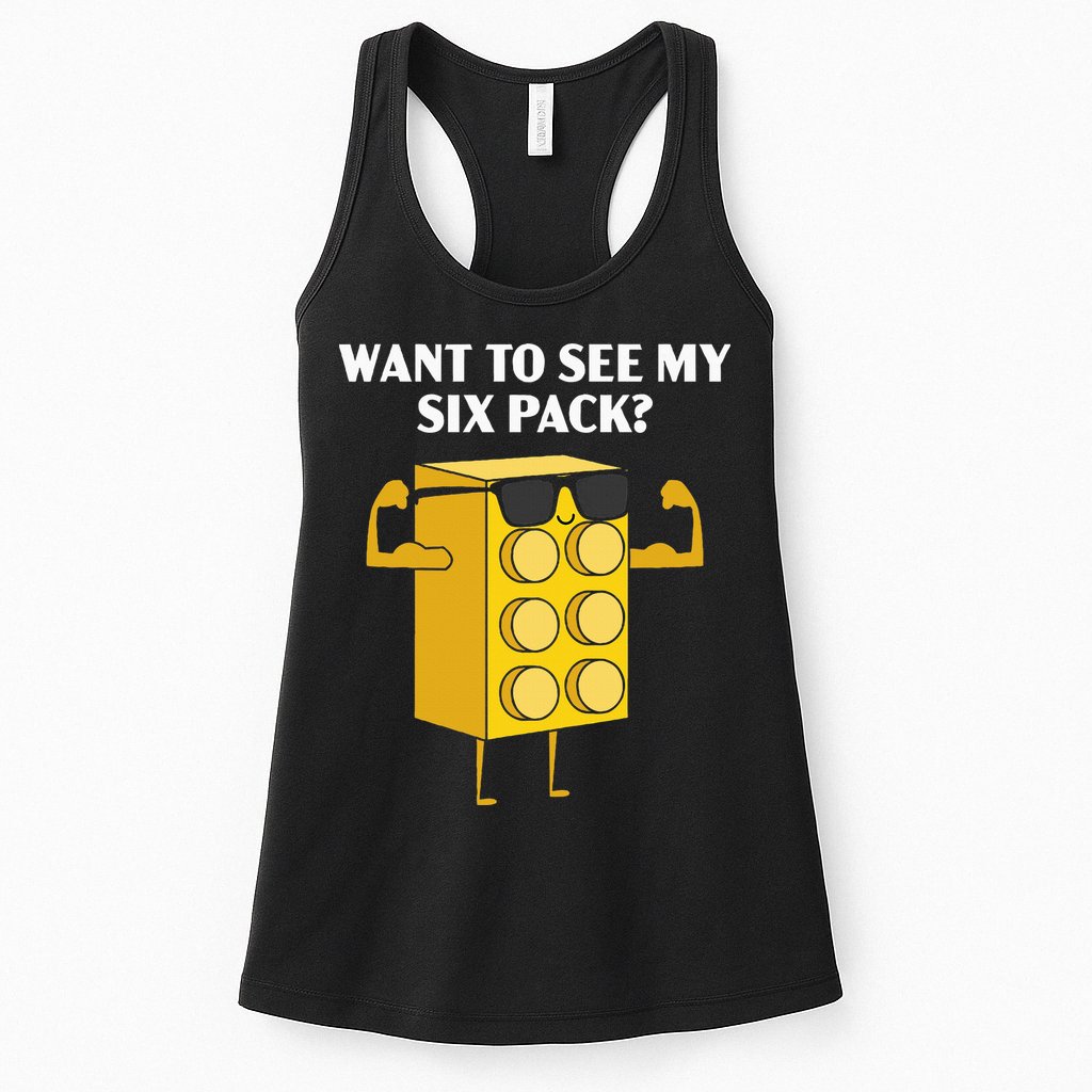 Want To See My Six Pack Bricks Lover Master Builder Womens Tank Top