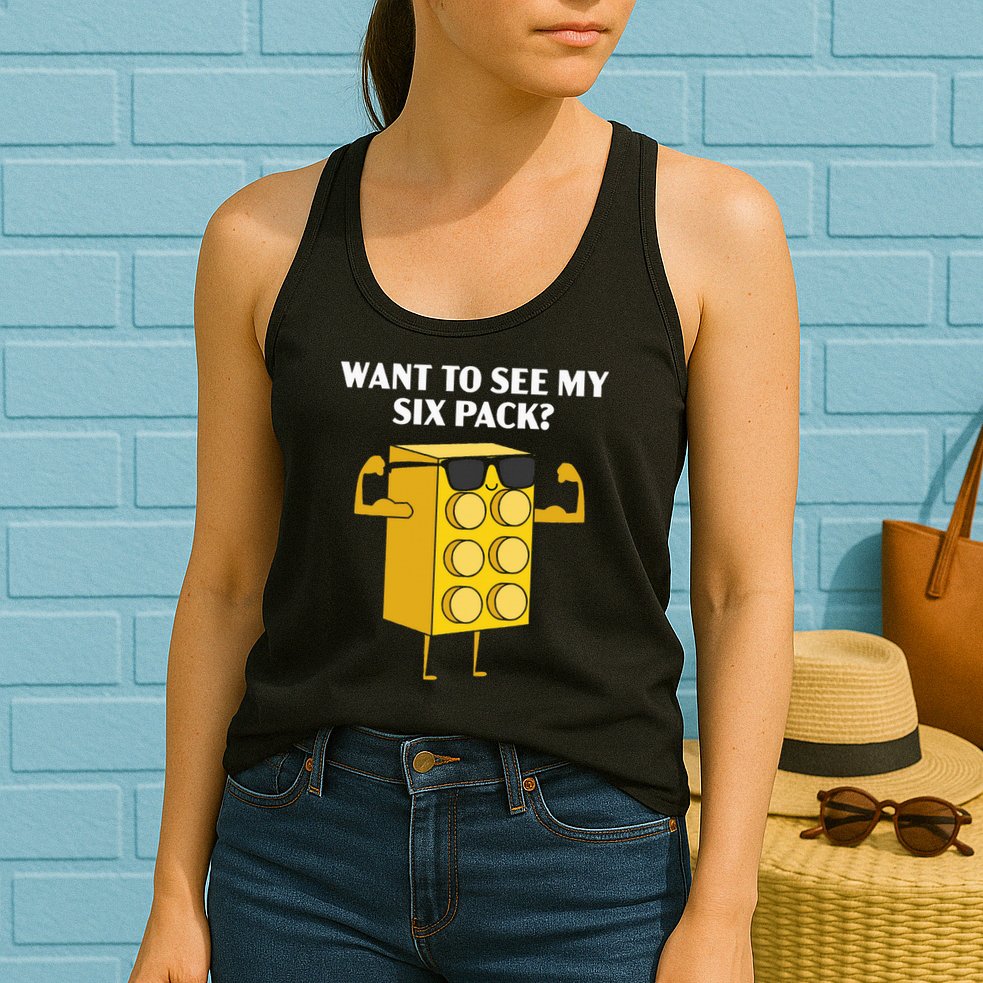 Want To See My Six Pack Bricks Lover Master Builder Womens Tank Top