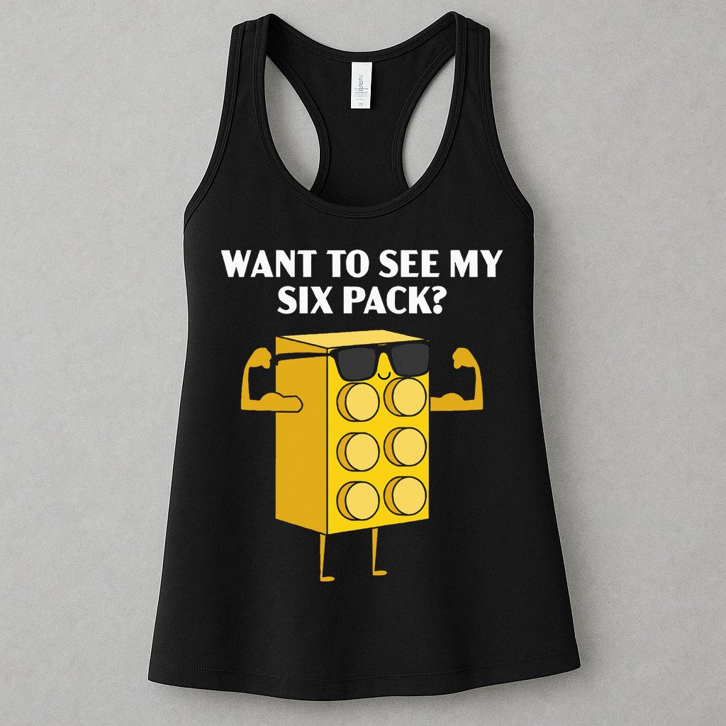 Want To See My Six Pack Bricks Lover Master Builder Womens Tank Top