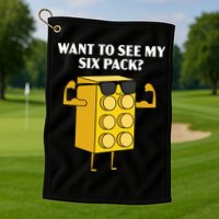 Want To See My Six Pack Bricks Lover Master Builder Golf Towel