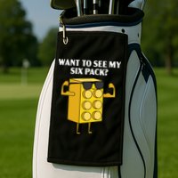 Want To See My Six Pack Bricks Lover Master Builder Golf Towel