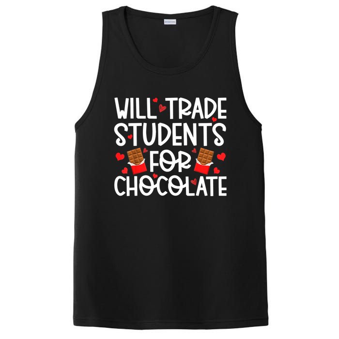 Will Trade Students For Chocolate Teacher Valentines Day PosiCharge Competitor Tank