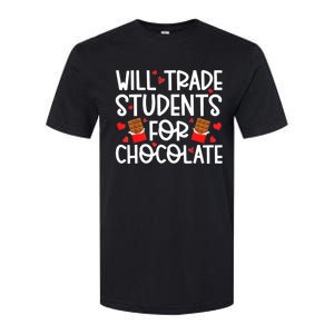 Will Trade Students For Chocolate Teacher Valentines Day Softstyle CVC T-Shirt