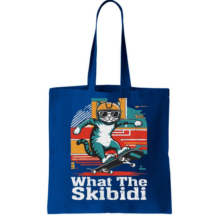 What The S.K.I.B.I.D.I Funny Meme Cat Tote Bag