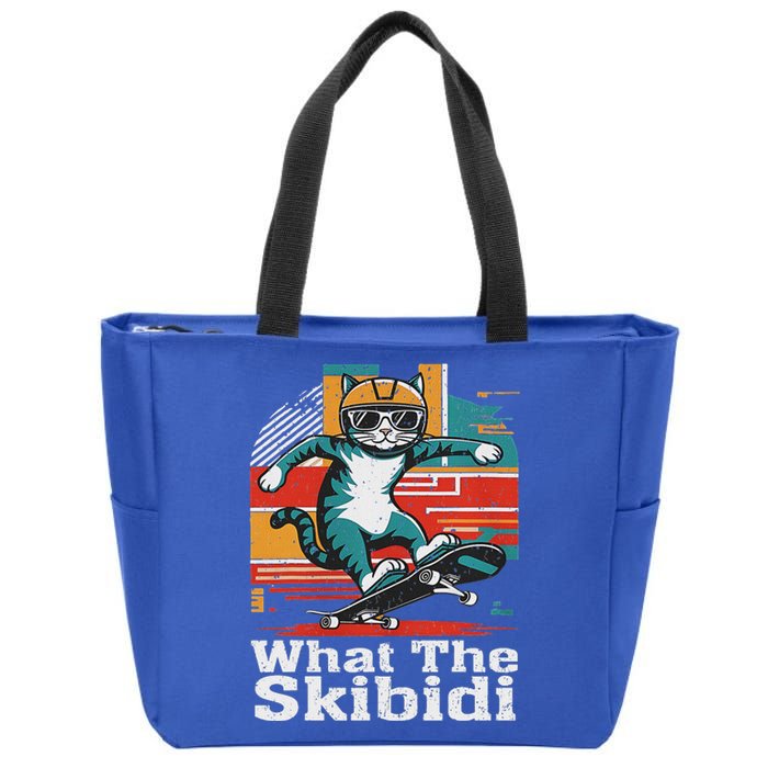 What The S.K.I.B.I.D.I Funny Meme Cat Zip Tote Bag