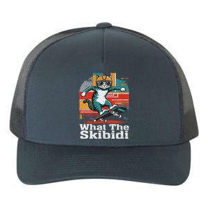 What The S.K.I.B.I.D.I Funny Meme Cat Yupoong Adult 5-Panel Trucker Hat