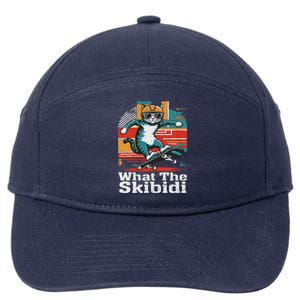 What The S.K.I.B.I.D.I Funny Meme Cat 7-Panel Snapback Hat