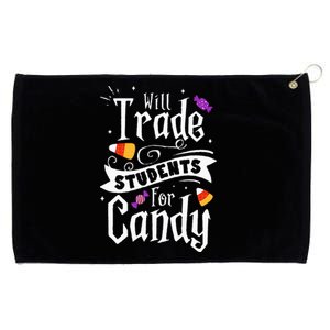 Will Trade Students For Candy Funny Teacher Halloween Grommeted Golf Towel