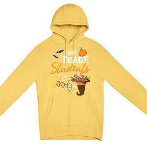 Will Trade Students For Candy Halloween Costume Teacher Gift Premium Pullover Hoodie