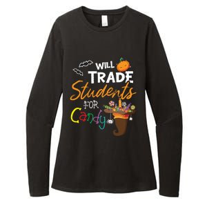 Will Trade Students For Candy Halloween Costume Teacher Gift Womens CVC Long Sleeve Shirt