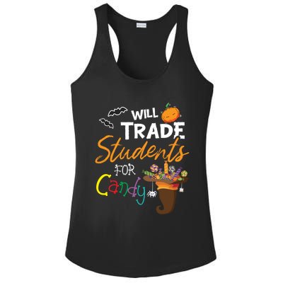 Will Trade Students For Candy Halloween Costume Teacher Gift Ladies PosiCharge Competitor Racerback Tank