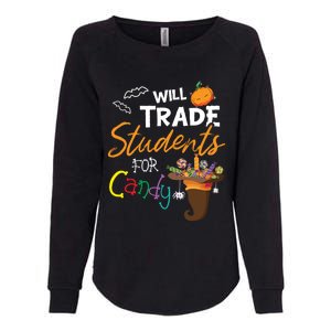 Will Trade Students For Candy Halloween Costume Teacher Gift Womens California Wash Sweatshirt