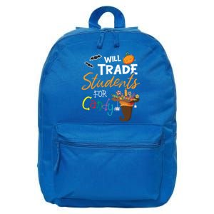 Will Trade Students For Candy Halloween Costume Teacher Gift 16 in Basic Backpack