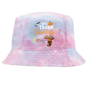 Will Trade Students For Candy Halloween Costume Teacher Gift Tie-Dyed Bucket Hat