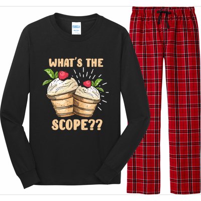 What's The Scope Funny Ice Cream Gift Long Sleeve Pajama Set